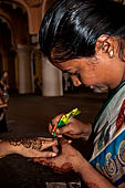 People encountered inside the Thirumalai Nayak Palace. Madurai - Tamil Nadu. 